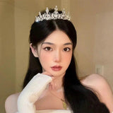 Bridal Crystal Crown Headband Wedding Hair Accessory