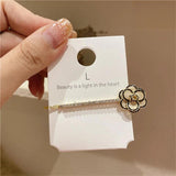 Camellia Pearl Hair Clip Crystal Women Hair Ornament
