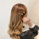 Camellia Pearl Hair Clip Crystal Women Hair Ornament