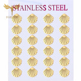 Summer Seaside Shell Stud Earrings Set - Stainless Steel Women's Jewelry