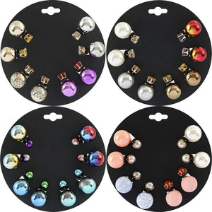 Double Sided Beads Earrings Set for Women