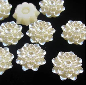 ABS Pearl flower 20mm Half Round Pearl Bead Flat Back DIY