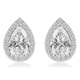 Teardrop CZ Stud Earrings Bridal Jewelry