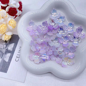 10pcs 22mm Gradient Pointed Leaf Three Petal Holder Antique Style ZZ116