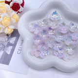 10pcs 22mm Gradient Pointed Leaf Three Petal Holder Antique Style ZZ116