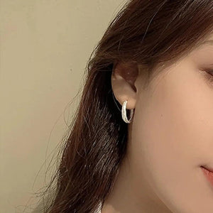 925 Sterling Silver Vintage Shinning Earrings For Women