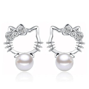 925 Silver Shambhala Flash CZ Pearl Earrings