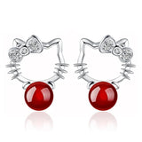925 Silver Shambhala Flash CZ Pearl Earrings