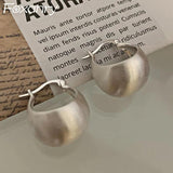 Foxanry Minimalist Silver Earrings for Women Geometric Party Jewelry