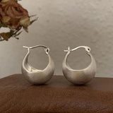 Foxanry Minimalist Silver Earrings for Women Geometric Party Jewelry