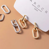 925 Silver U-shaped Earrings Glamour Birthday Gift Women's Fine Jewellery