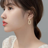 925 Silver U-shaped Earrings Glamour Birthday Gift Women's Fine Jewellery