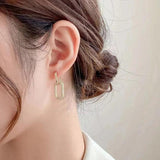 925 Silver U-shaped Earrings Glamour Birthday Gift Women's Fine Jewellery