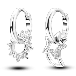 925 Sterling Silver Earrings Classic Hoop for Women DIY Jewelry Gift