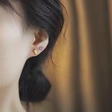 925 Silver 5Pcs Geometric Stud Earrings Women Jewelry