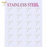 Dragonfly Earrings Set Stainless Steel Piercing Jewelry 12 Pairs