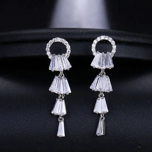 Zircon Stud Earrings for Women Girls