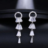 Zircon Stud Earrings for Women Girls