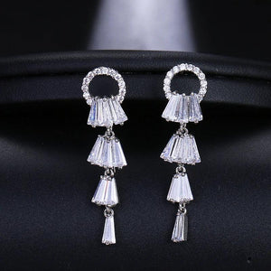 Zircon Stud Earrings for Women Girls