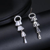Zircon Stud Earrings for Women Girls