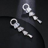 Zircon Stud Earrings for Women Girls