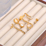 3 Pair/Set CZ Crystal Earrings 18K Stainless Steel Jewelry E23195