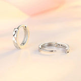 925 Silver Needle Starry Carved Retro Earrings