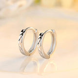 925 Silver Needle Starry Carved Retro Earrings