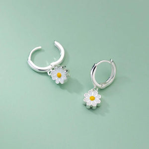 925 Sterling Silver Vintage Daisy Earrings for Women Girl Jewelry