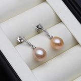 Freshwater Pearl Earrings, 925 Silver, Wedding Gift