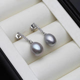 Freshwater Pearl Earrings, 925 Silver, Wedding Gift