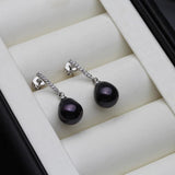 Freshwater Pearl Earrings, 925 Silver, Wedding Gift