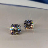 Lab Diamond Stud Earrings 925 Sterling Silver Jewelry
