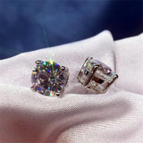 Lab Diamond Stud Earrings 925 Sterling Silver Jewelry