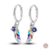 Star Moon Hoop Earrings 925 Silver Wedding Gift