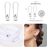 Star Moon Hoop Earrings 925 Silver Wedding Gift