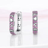 925 Silver Hoop Earring Ladybug Colorful Stud Jewelry Gift