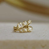 925 Silver Plated Zircon Earrings French Style Jewelry