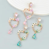 Resin Flower Butterfly Drop Earrings Women's Charm Dangle Earrings