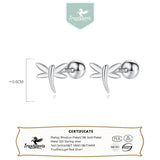 925 Silver Insect Dragonfly Stud Earrings For Girls DG0179