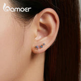 925 Sterling Silver Star Stud Earrings Engagement Jewelry