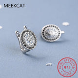 925 Silver Round Spinel Engagement Hoop Earrings for Women