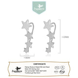 TrustDavis 925 Silver Stars Stud Earrings for Women