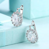 925 Silver Zircon Drop Earring Wedding Jewelry