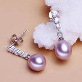 Freshwater Pearl Stud Earrings 925 Sterling Silver Wedding