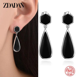 925 Silver Drop Earrings Women Wedding Party Jewelry