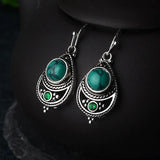 Vintage Thai Silver Turquoise Earrings for Women