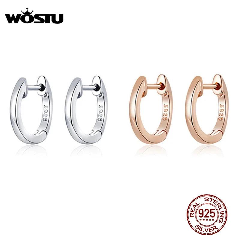 925 Sterling Silver Rose Hoop Earrings Wedding Jewelry
