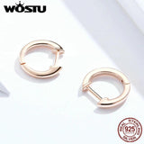 925 Sterling Silver Rose Hoop Earrings Wedding Jewelry