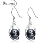 Cage Earrings 925 Sterling Silver Pearl Earrings Girls Birthday Gift